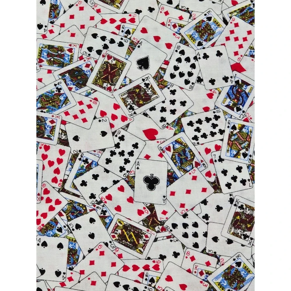 Timeless Treasures Playing Cards Fabric Soho Cotton New MINI-14 continuous yards